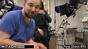 Freshman receives hitachi treatment from doctor