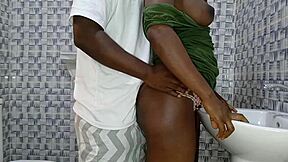 Tight African teen vs rough boss sex