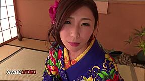 Seductive Kimono-Clad Milf Ayumi Shinoda Pleasures With Passionate BJ & More