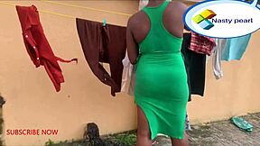 I fucked cheating ebony wife bent over squirting in neighborhood