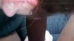 Amateur gives sloppy public blowjob outdoors