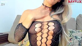 Blonde petite gives jerk off instructions on webcam