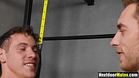 Gay Hunk Feels The Heat As Boxing Coach Fucks Him Bareback In The Gym, Muscular Bodies Colliding