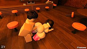 Slut ass pov fucking with big cock in bar