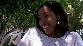 ebony princess in miniskirt gives blowjob and gets facial on black cock