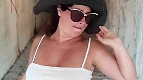 Hot Stepmom Teases With Public Blowjob On Street