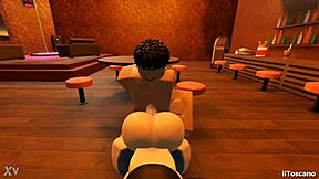 Slut ass pov fucking with big cock in bar