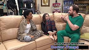 Behind The Scenes, Dr. Tampa Spreads Aria Nicole's Natural Tits!