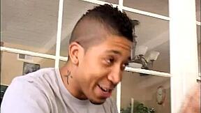 ebony princess in miniskirt gives blowjob and gets facial on black cock