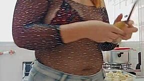 Live show with shorts stuffed in ass for intriguing anal play