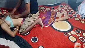 Red Saree Indian Bengali Wife Bent Over Doggy Fuck On Webcam