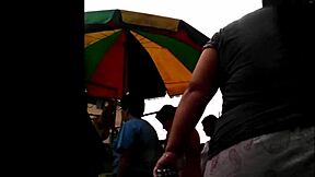 Peruvian Woman Feels Excited Shopping