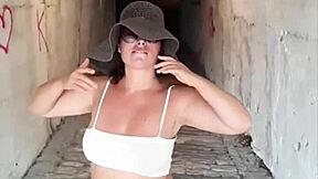 Hot Stepmom Teases With Public Blowjob On Street