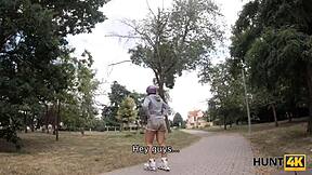 Naughty Chick Cheats On Cuckold Boyfriend With Rich Stranger