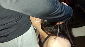 Latina engages in rough dogging, licking balls and taking cum on ass in park