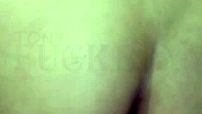 vecina golosa spreads her ass wide after rough anal fingering in bed 😈