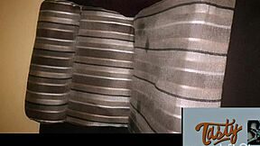 the horny cowgirl rides the cock in a hardcore session, creampie included.