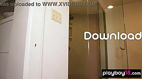 petite busty blonde teen elsa jean cooks and masturbates in kitchen