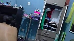 Intriguing Blowjob From Latina Stepsister In Bedroom