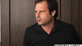 Cheating wife intensely freeused by lovers in front of husband