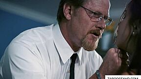 old man attempts to fuck bent over religious teen in hardcore doggystyle session