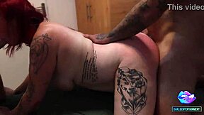 Redheaded Slave's Wet Vagina Humiliated By Double Dom Cock