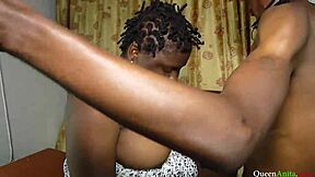 wife seduces ebony manager with big cock in doggystyle fucking for loan