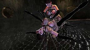 Suggestive Spider Scene With Big Tits And Monster Cock Fucking