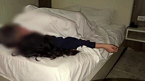 Friend fucks my wife in creampie while i record. She has real orgasm in amateur sex.