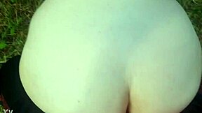 A sexy bitch with big ass gets her pussy fucked by monster cock outdoors.