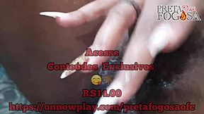 Ebony amateur teases big tits and monster cock before messy cumshot compilation