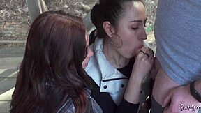 we sucked his cock together on our vacation trip