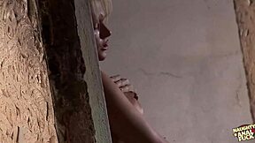 She Entered Abandoned House and Got Bent Over for Anal Fucking by Two Old Guys