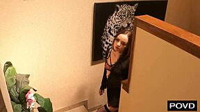 aliya brynn teases on the pole then rides my cock