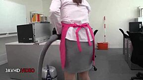 Chihiro Akino's Office Blowjob Craving Creampie