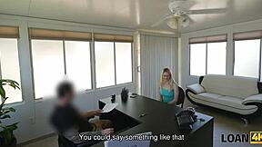 Loan4k Pretty Blonde Allie Rae Gladly Offers Her Body To Loan Agent