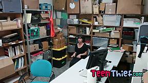 Penelope reed gets a blowjob in office for stealing