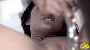 Sultry babe climaxes while she dreams of sapphic action with lesbian in high heels