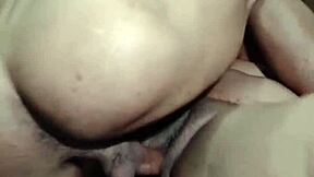 bold amateur with shaved pussy takes monster cock in homemade fucking session