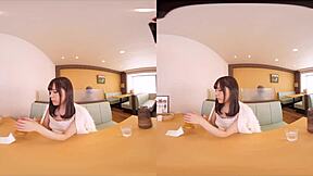 Vr作品　ファミレス店内露出sex！彼氏の言いなりにおっぱい出して「超恥ずかしい！」ド変態な下着に着替えさせられて玩具イカセ、アナル全開丸見え露出！生ハメ対面、背面座位、テーブルに寝転んで正常位※生ハメ中出し