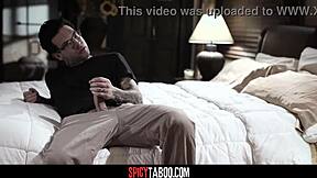 Kenna James peeps curiously around