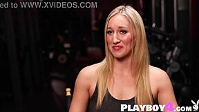 Big Ass Babe Stretches After Workout