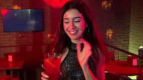 public pickup in a nightclub and wild sex with bondage creampie