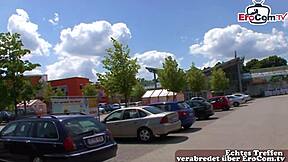 German fat woman picked up on street for cash