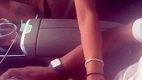 Playing with that big black cock in the car?