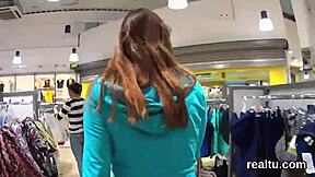 Stunning Czech Chick Undresses And Gets Anal In Hypermarket POV