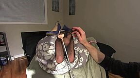 Ceo tickles and licks his secretarys sexy nylon soles