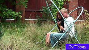 dana and garik share a fun outdoor video with their college friends.