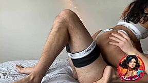 i'm the indian college babe riding my roommate in the dorm, taking his huge load