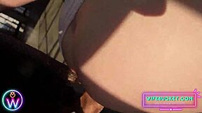 Bend Her Over, Pull Panties Aside, Slide Monster Cock Deep Outside!